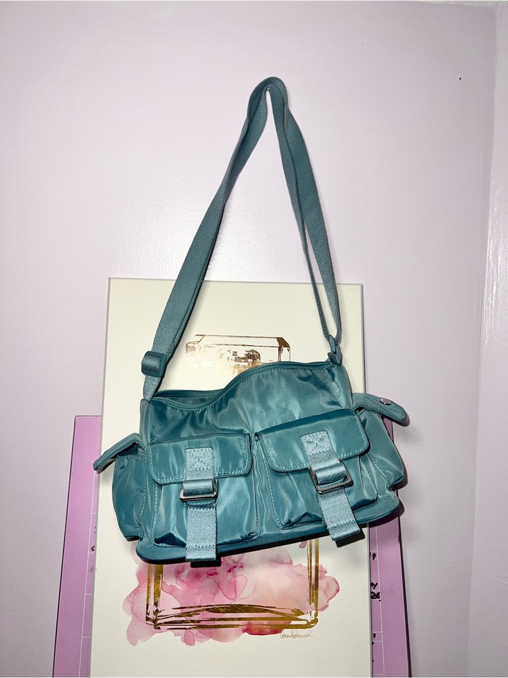 PINK Victoria's Secret Teal Crossbody Bag